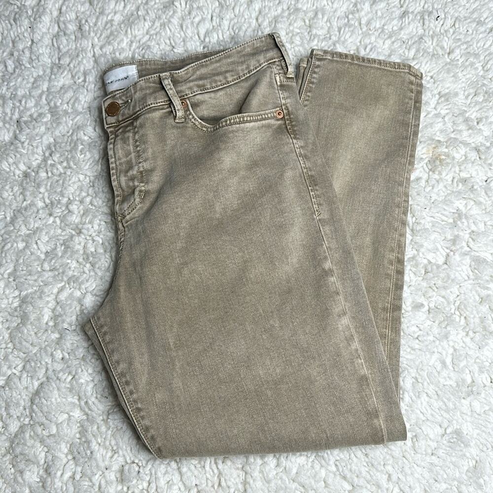 Dear John Gisele Skinny Khaki Light Beige Colored Denim Jeans Minimalist FS8